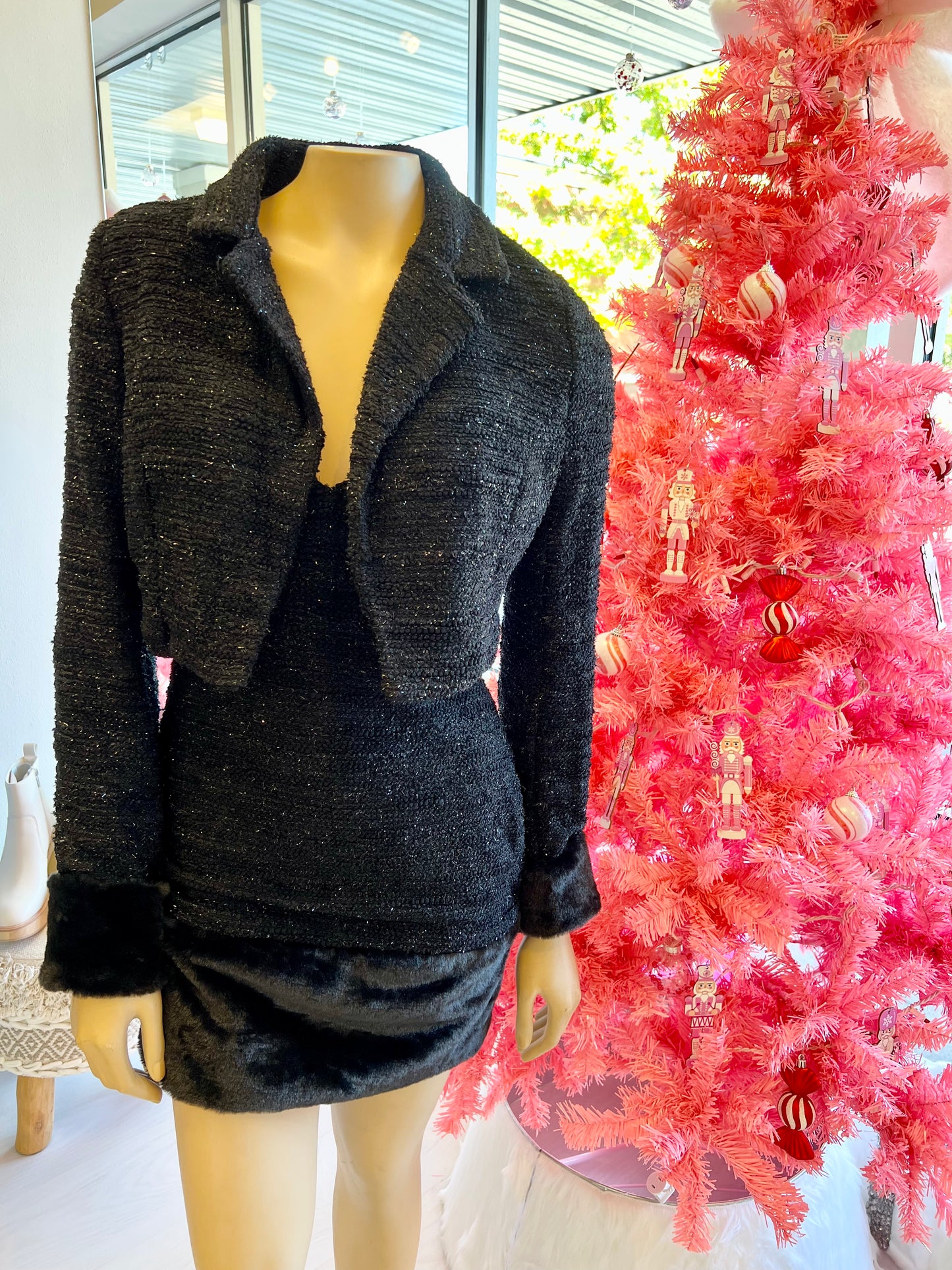 black lurex jacket