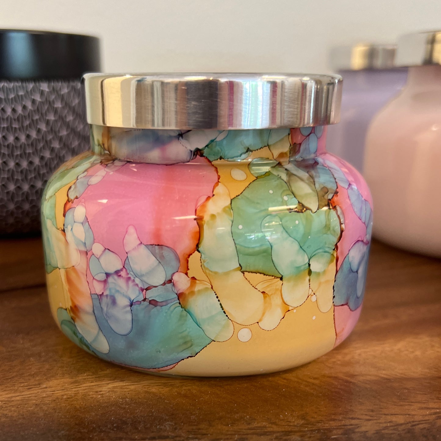 Capri blue rainbow petite jar