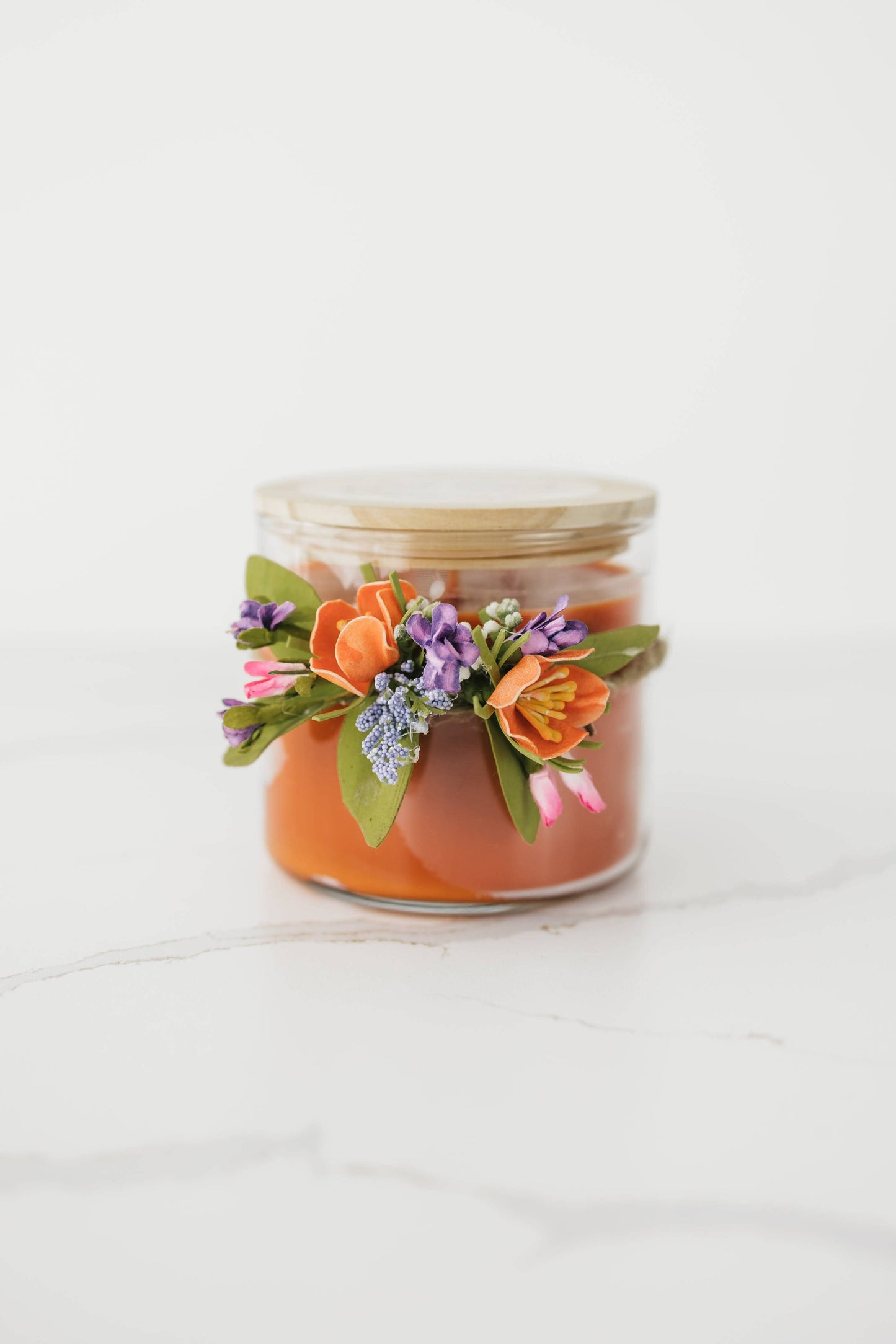 Decorated Candle. Mothers Day, Birthday, Spring, Summer
