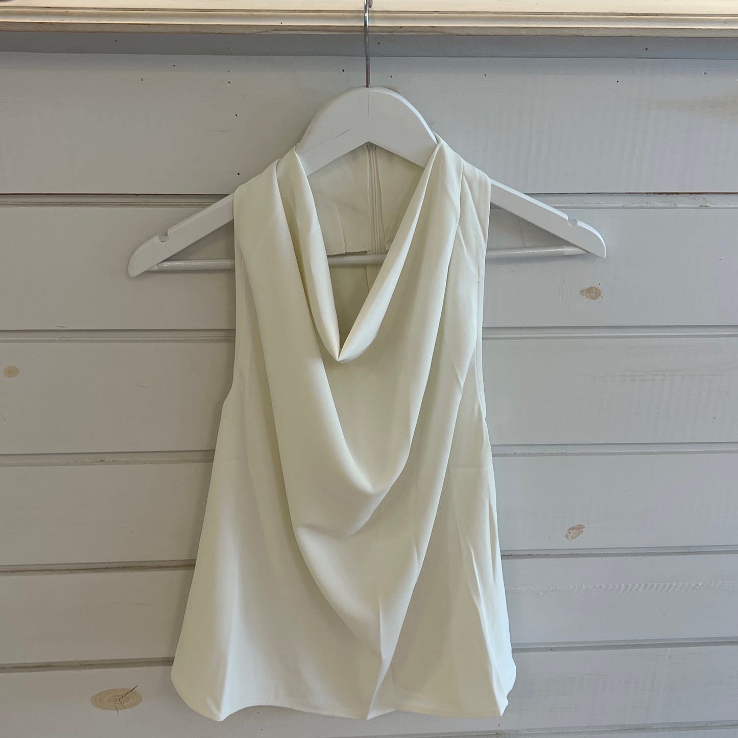 Glam roxanne white sleeveless top