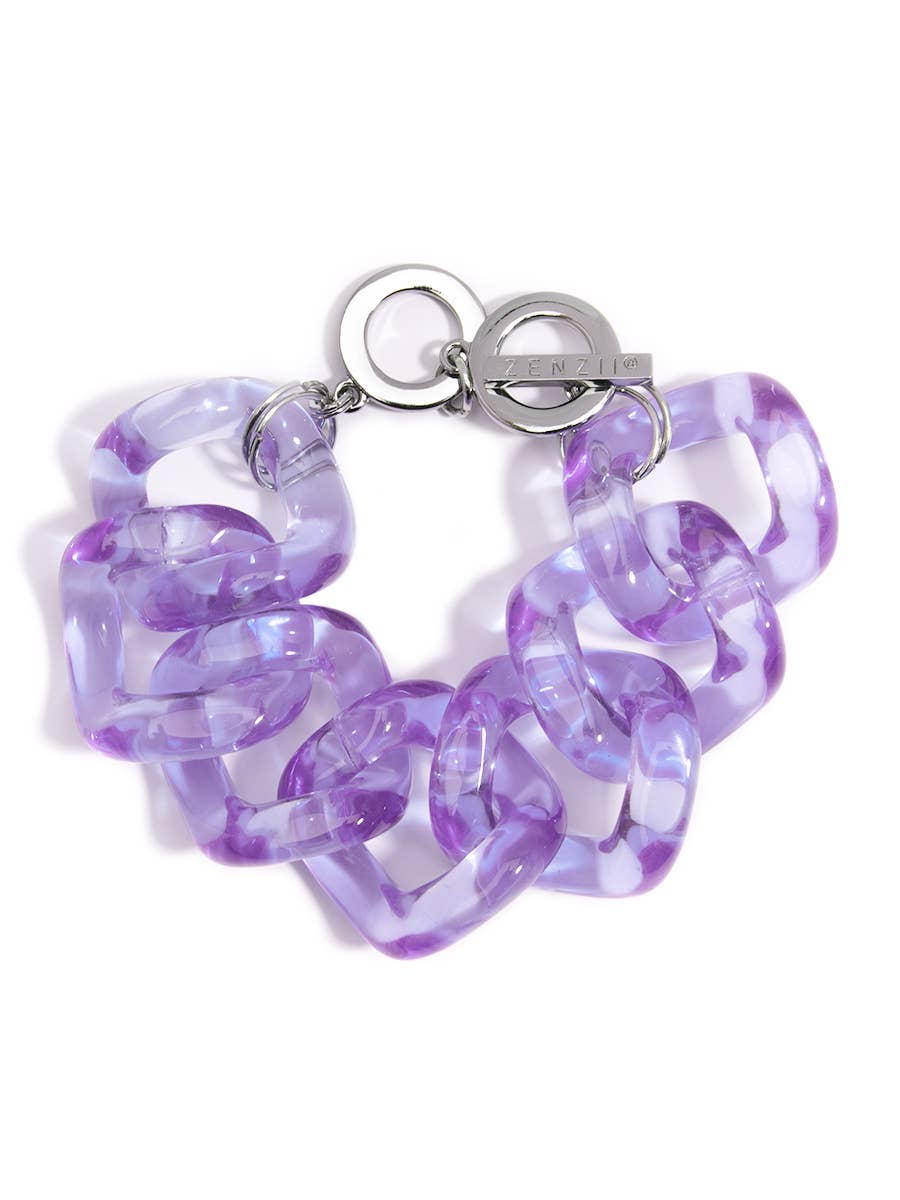 Zenzii Chunky Lucite Links Bracelet