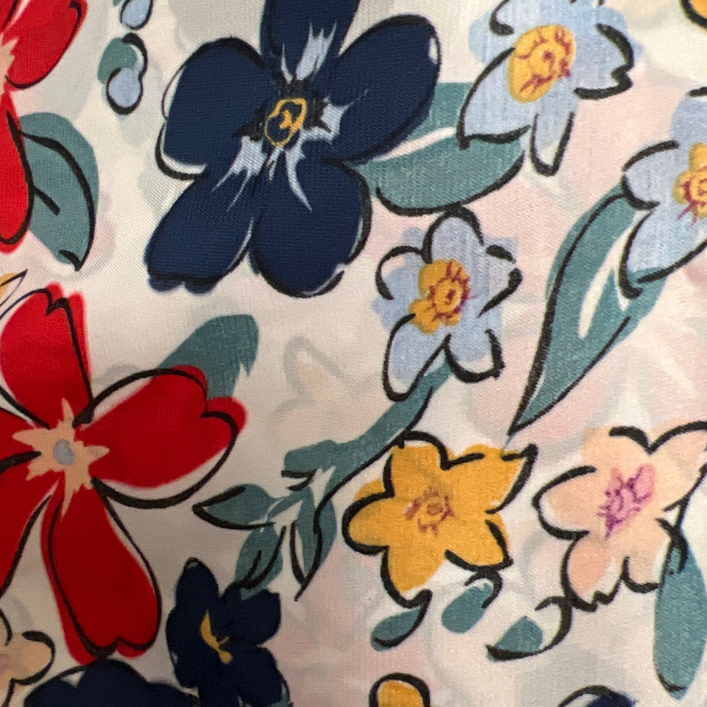Caroline hill blue floral scarf