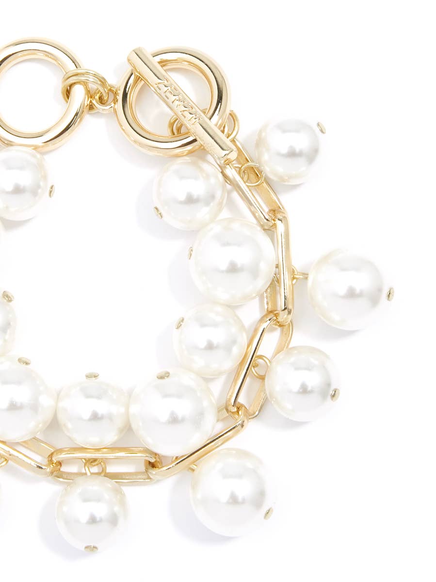 Zenzii Pearl and Chain Bracelet