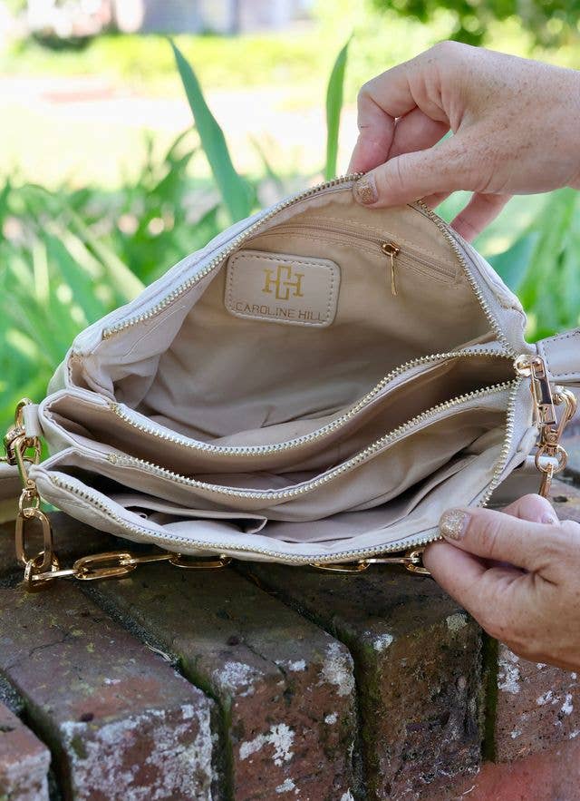 Caroline Hill Ariana Crossbody Pearl Quilted DQ