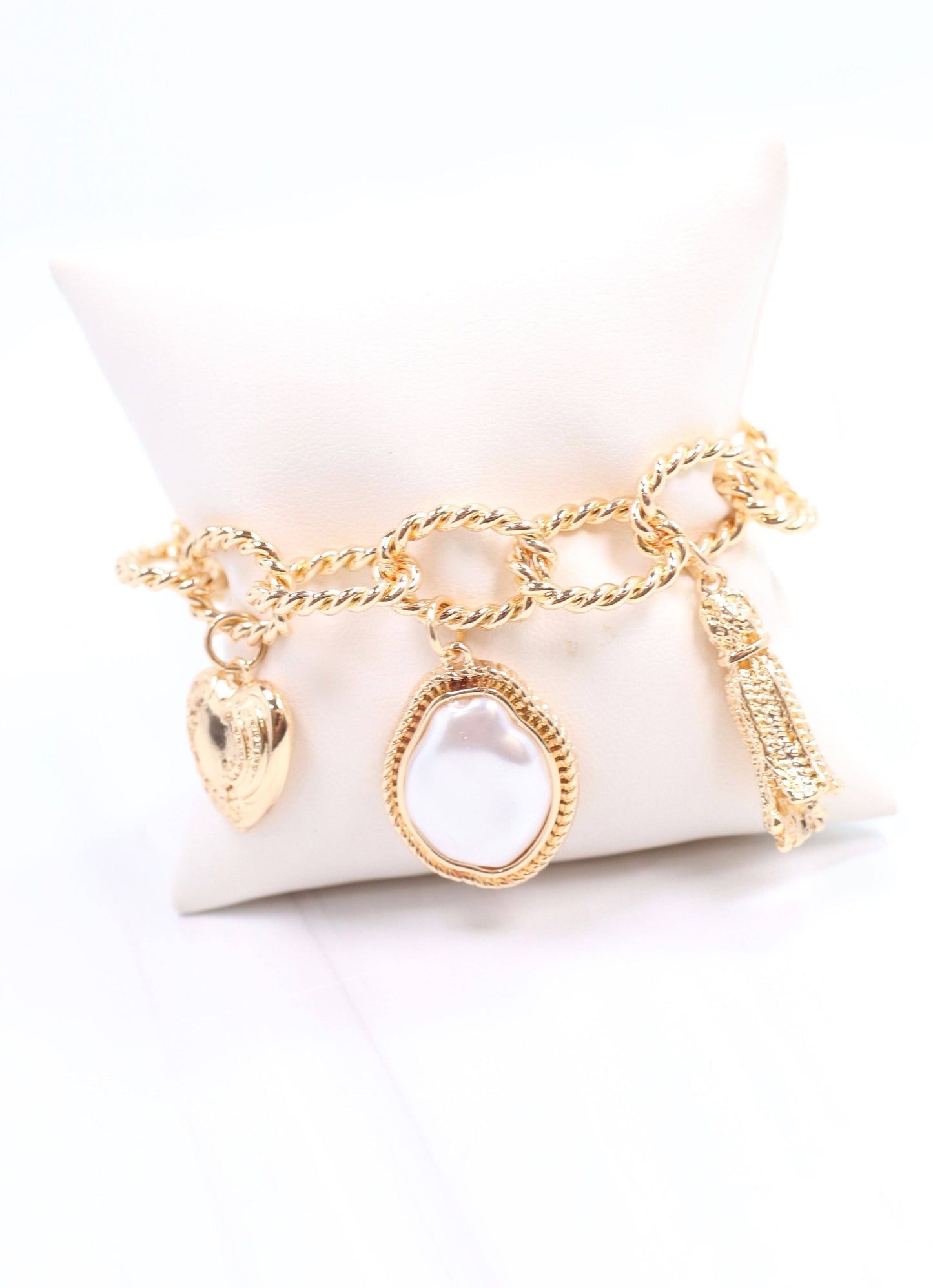 Caroline Hill Gemma Charm Bracelet Gold