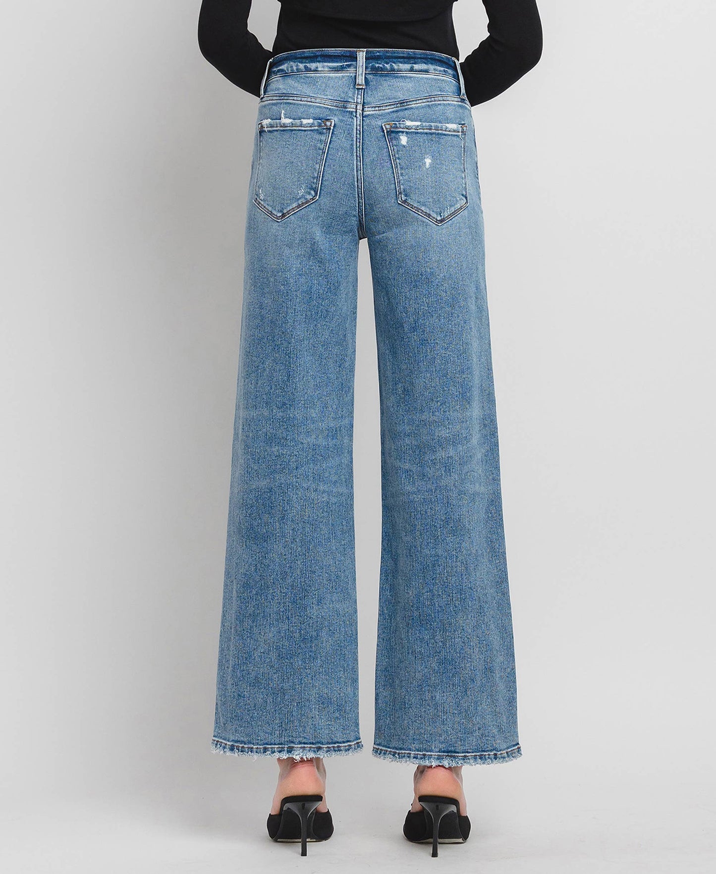 Flying Monkey High Rise Wide Leg Jeans