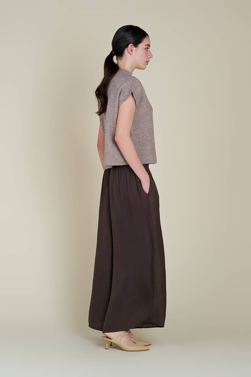 The Wanda Wide Leg Satin Pants