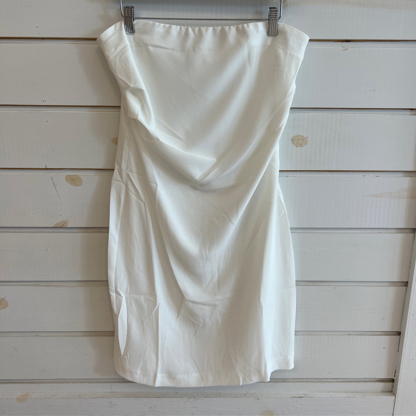 Glam white strapless