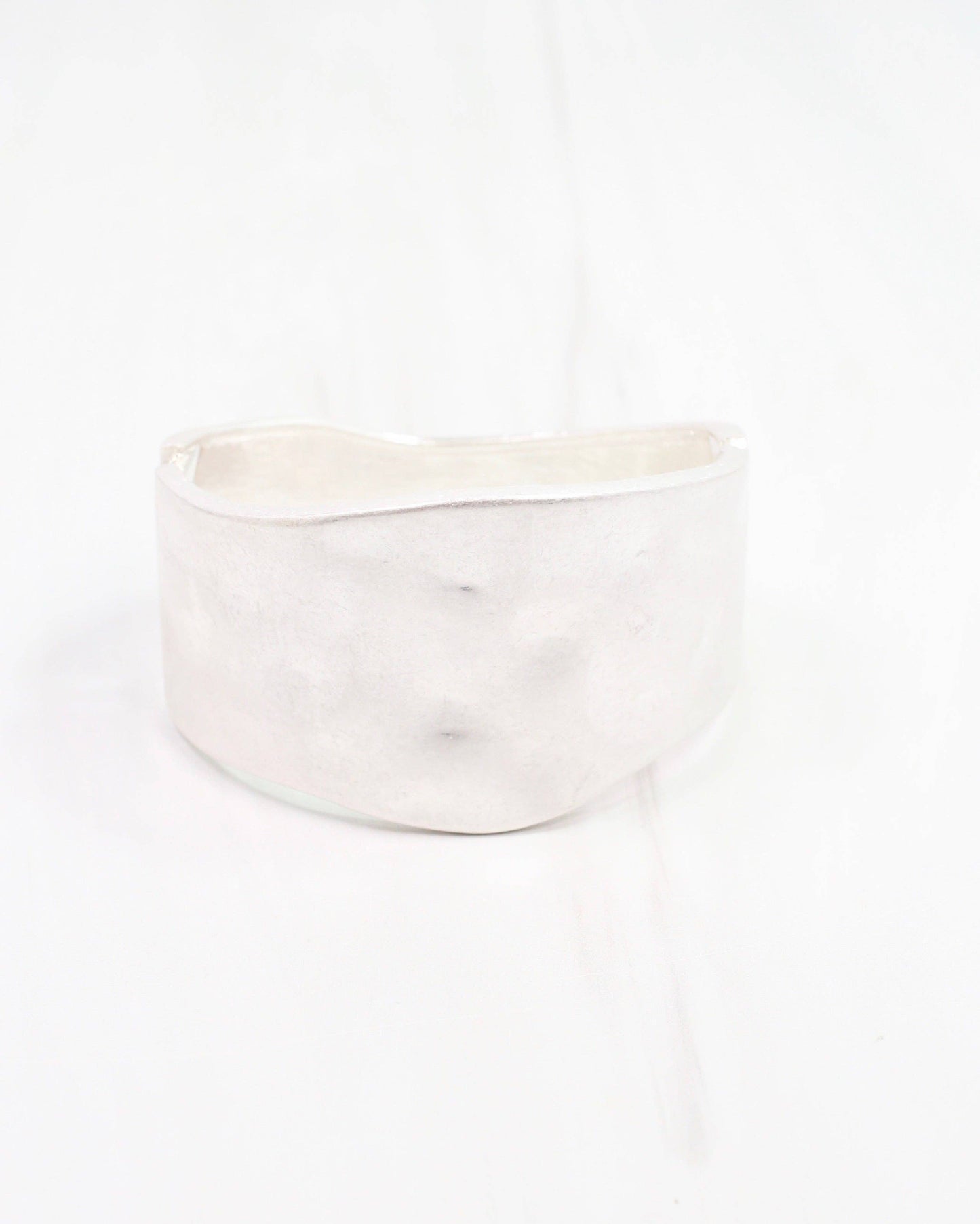Empress Bangle Bracelet Worn Silver
