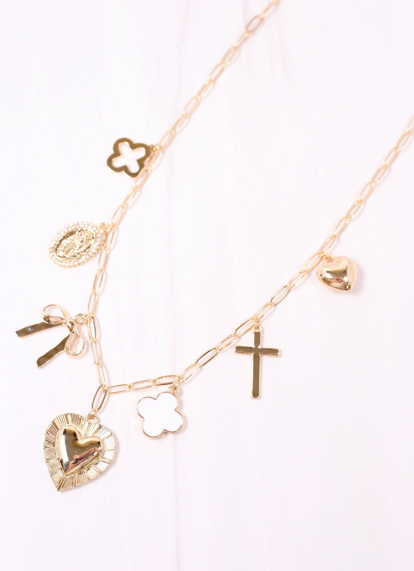 Caroline Hill AnnaLynne Charm Necklace GOLD