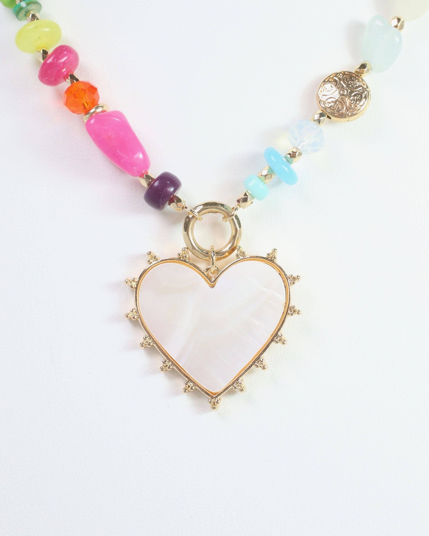 Caroline Hill Asisi Heart Charm Necklace Gold