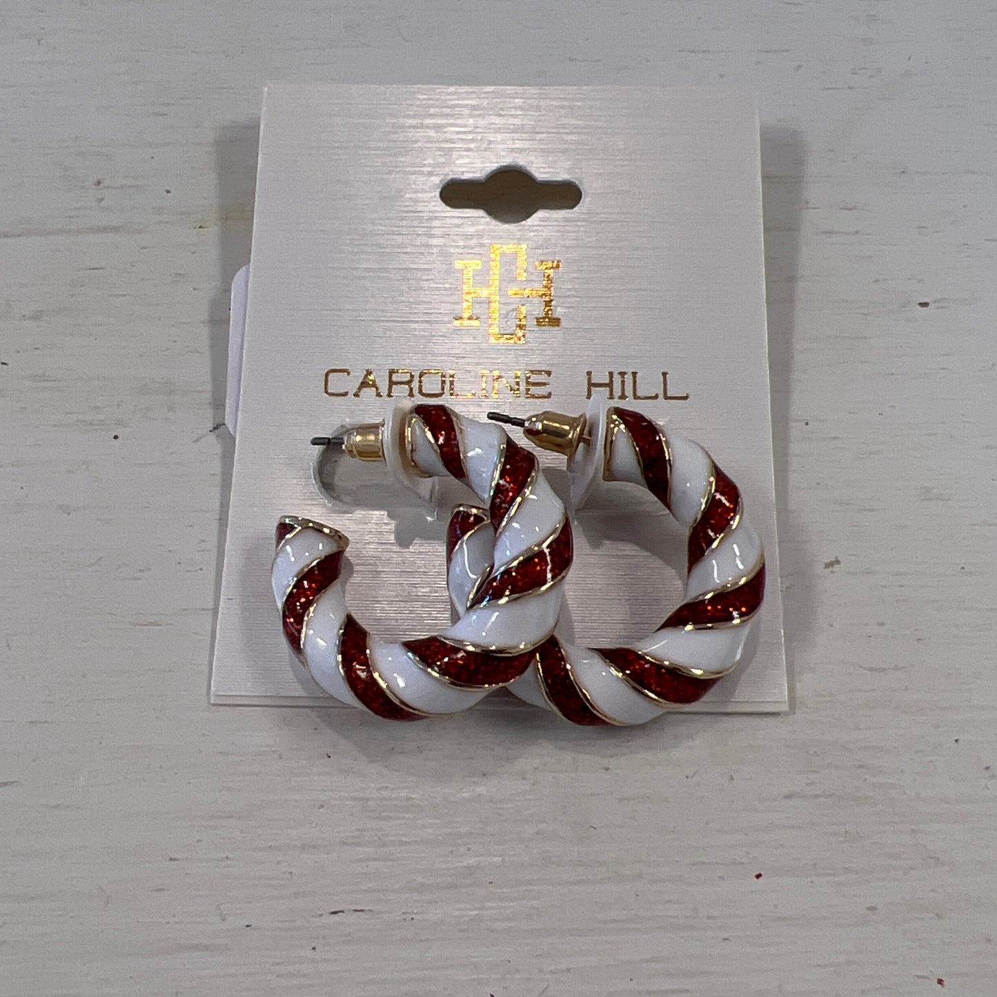 Caroline Hill peppermint twist earrings