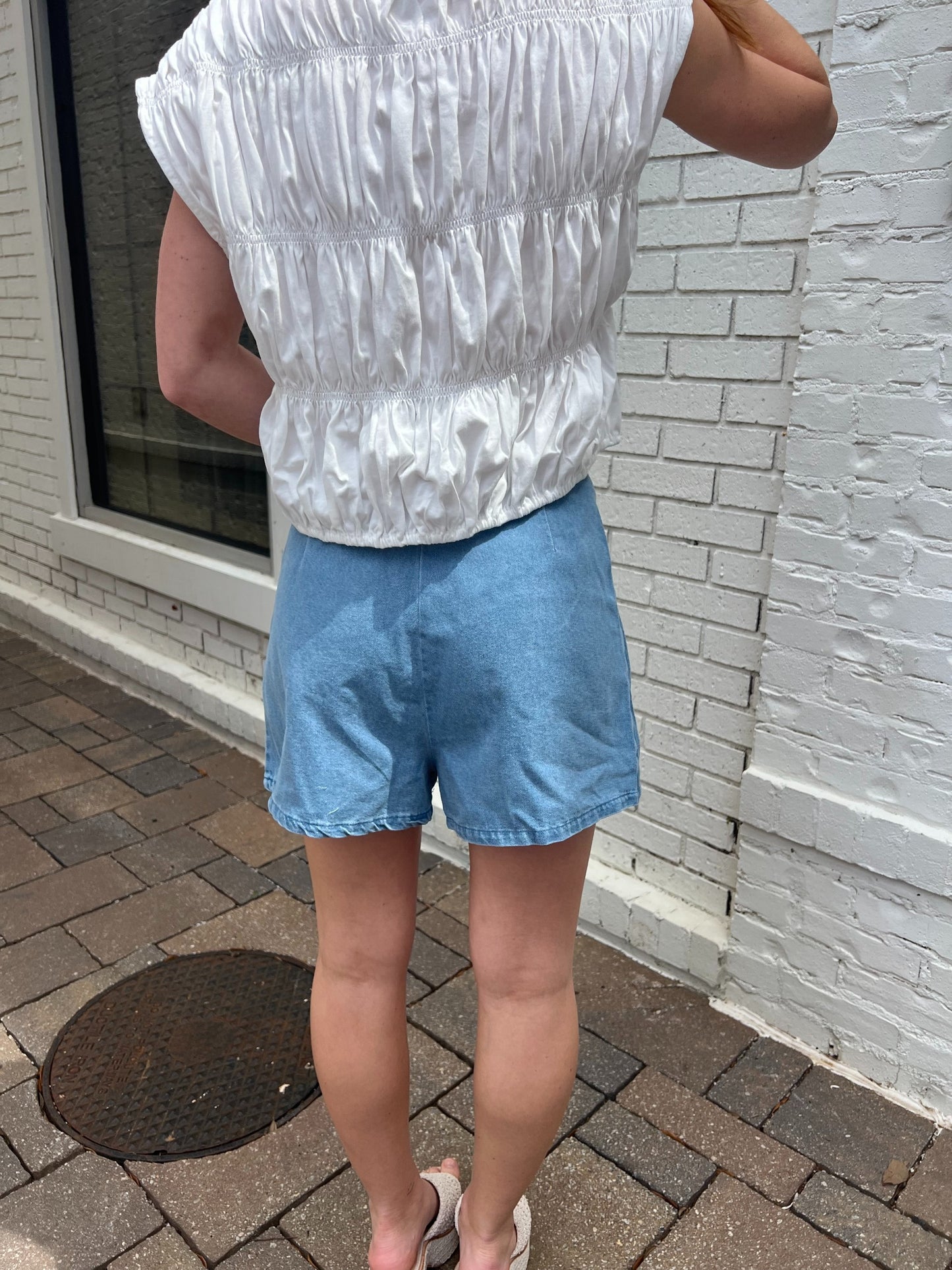 Braided Denim Skort