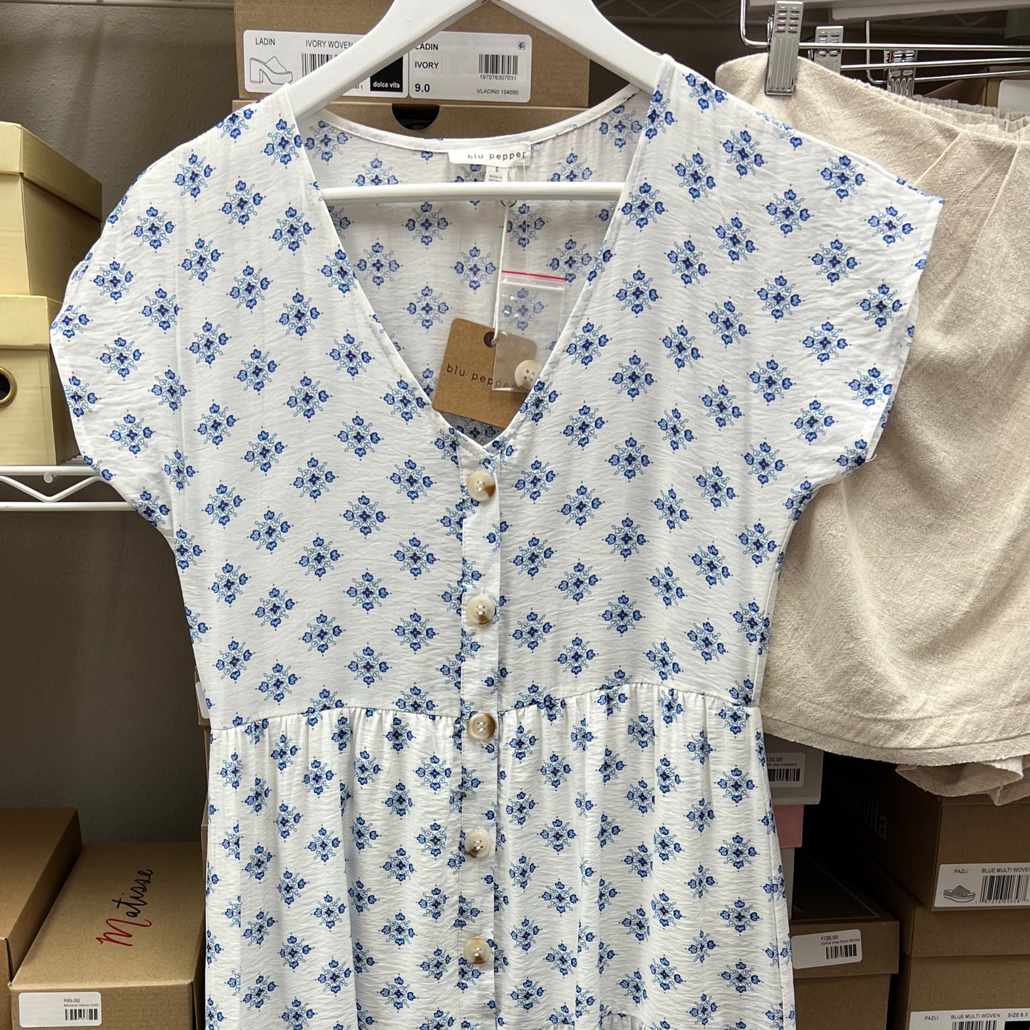 Blu pepper mollie button up dress