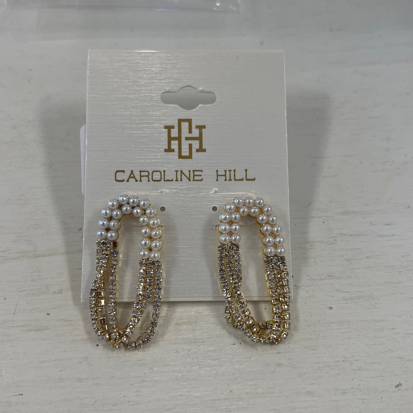 Caroline hill cz pearl drop