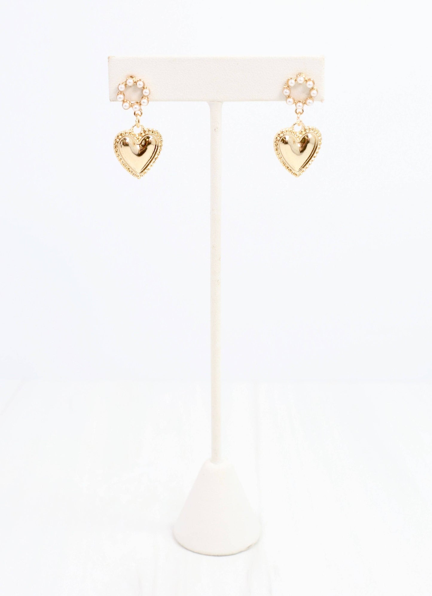 Caroline Hill Rorie Hear Drop Earring Gold