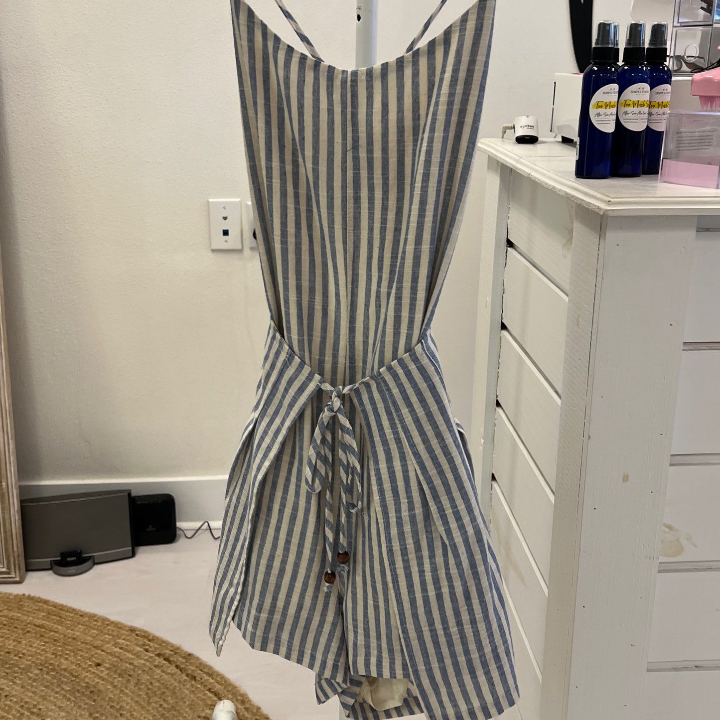 Mustard Seed Renee Romper-blue