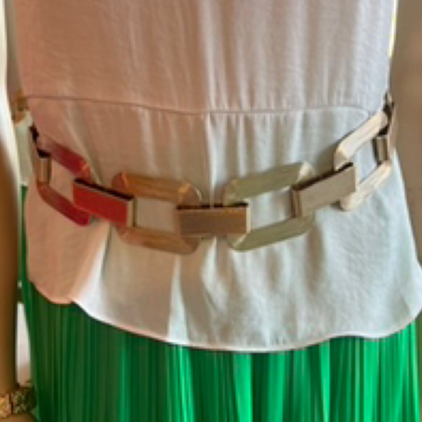 3am Square Metal Chain Belt