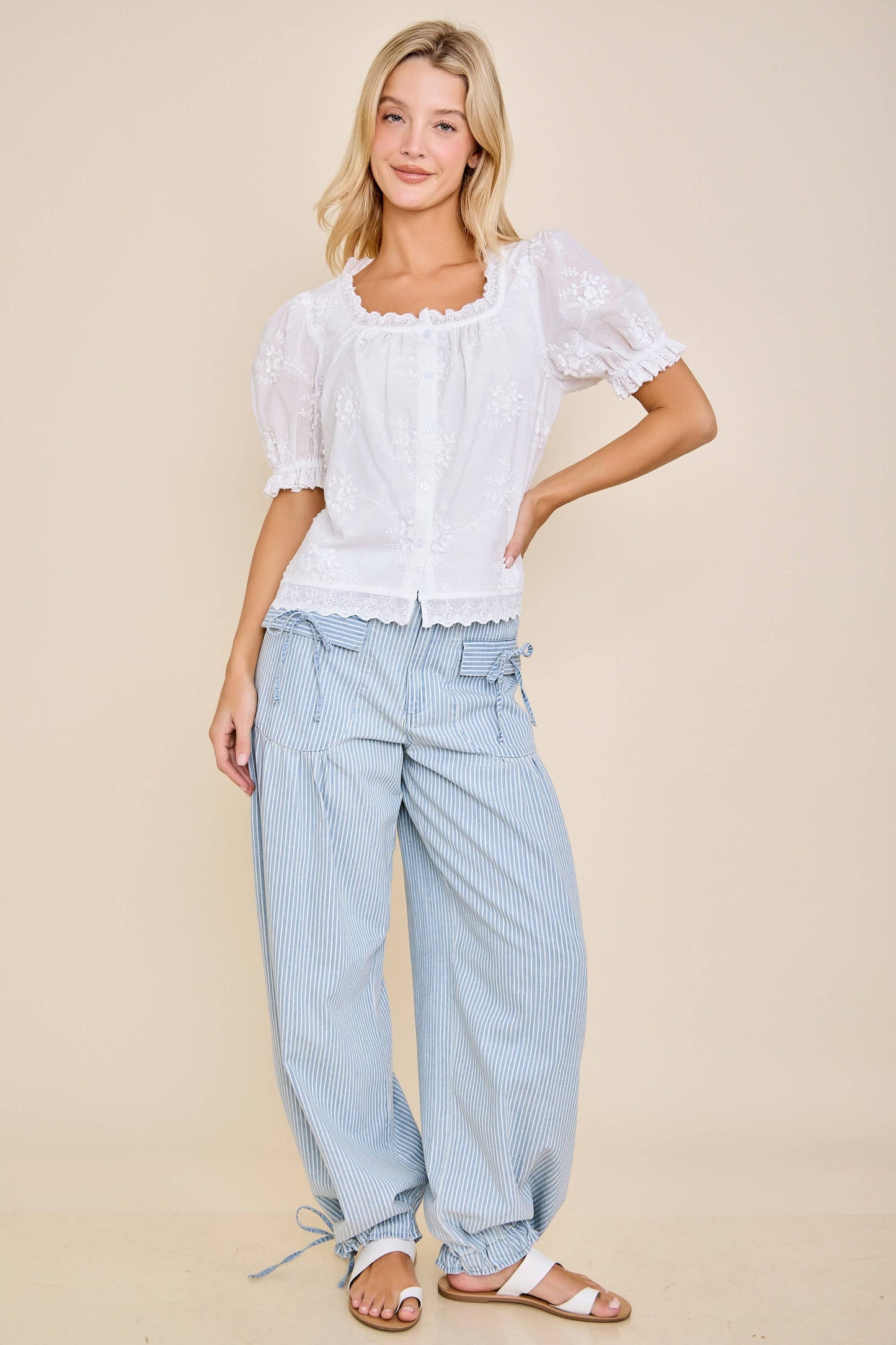 The Leighton Striped Balloon Pants