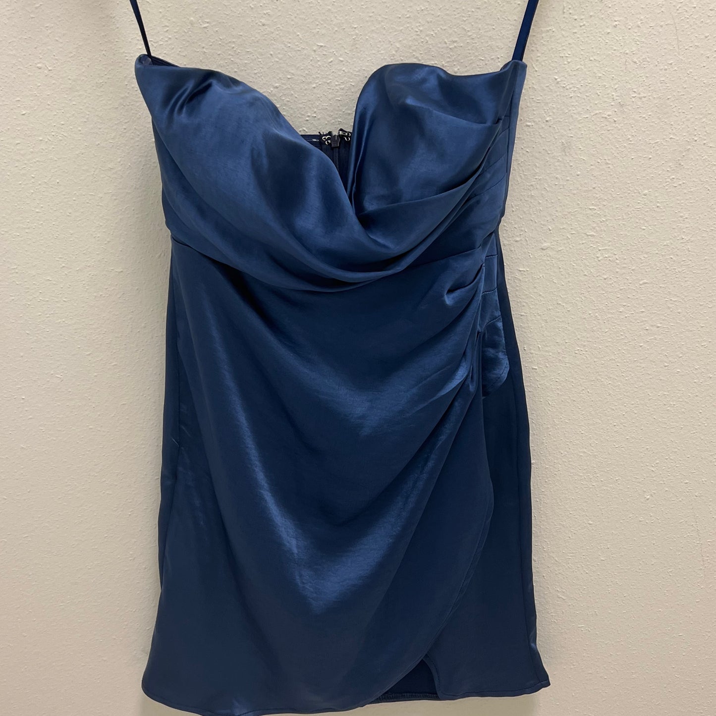 One & only blue strapless mini dress