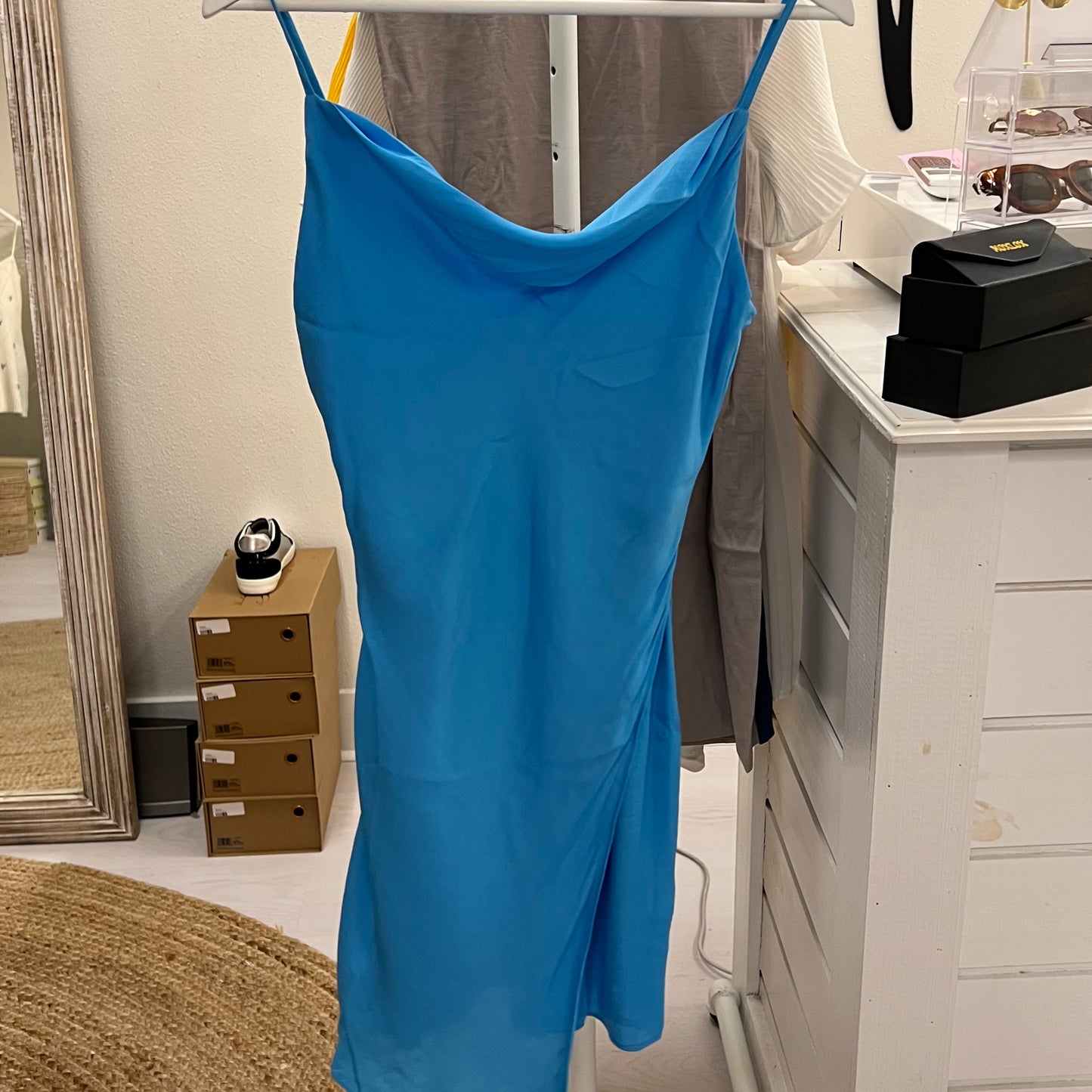 NZ Blue Cowl Neck Dress