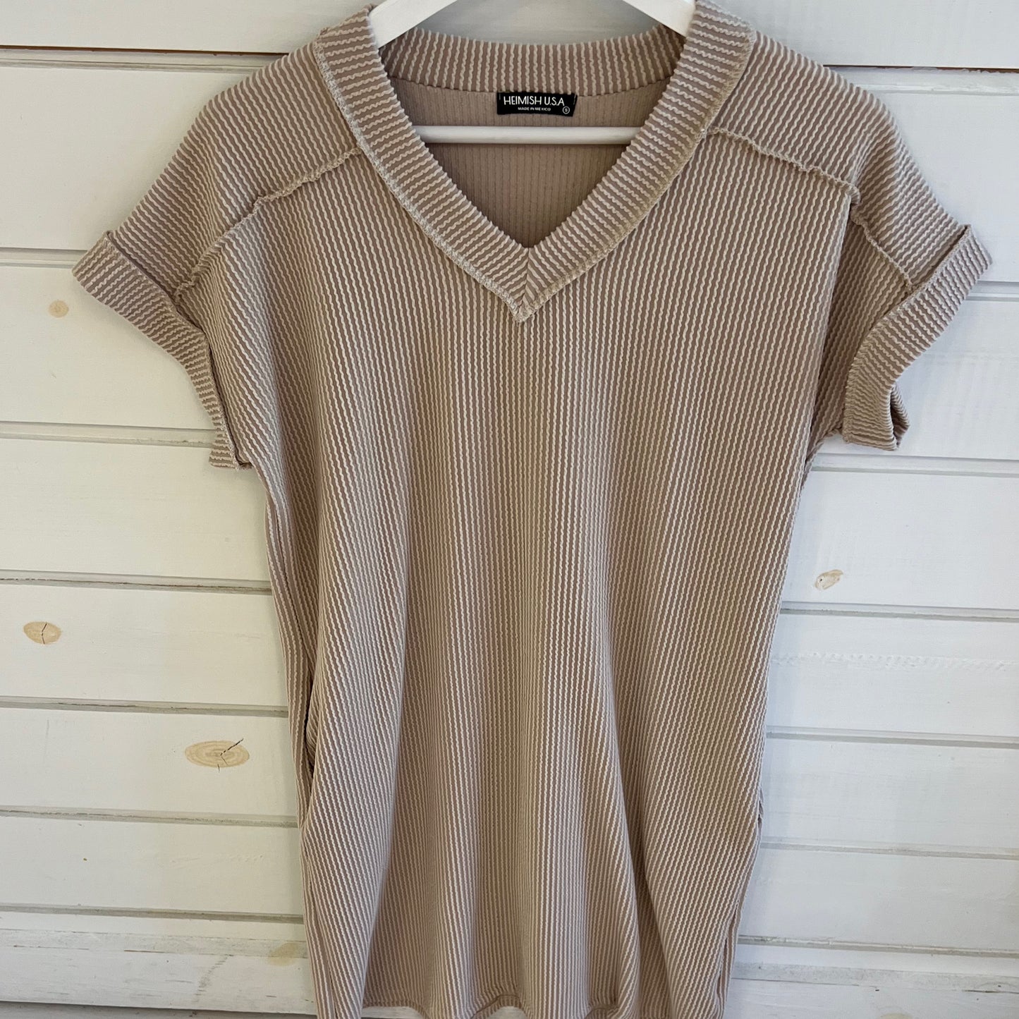 Heimish eden urban ribbed dress-oatmeal