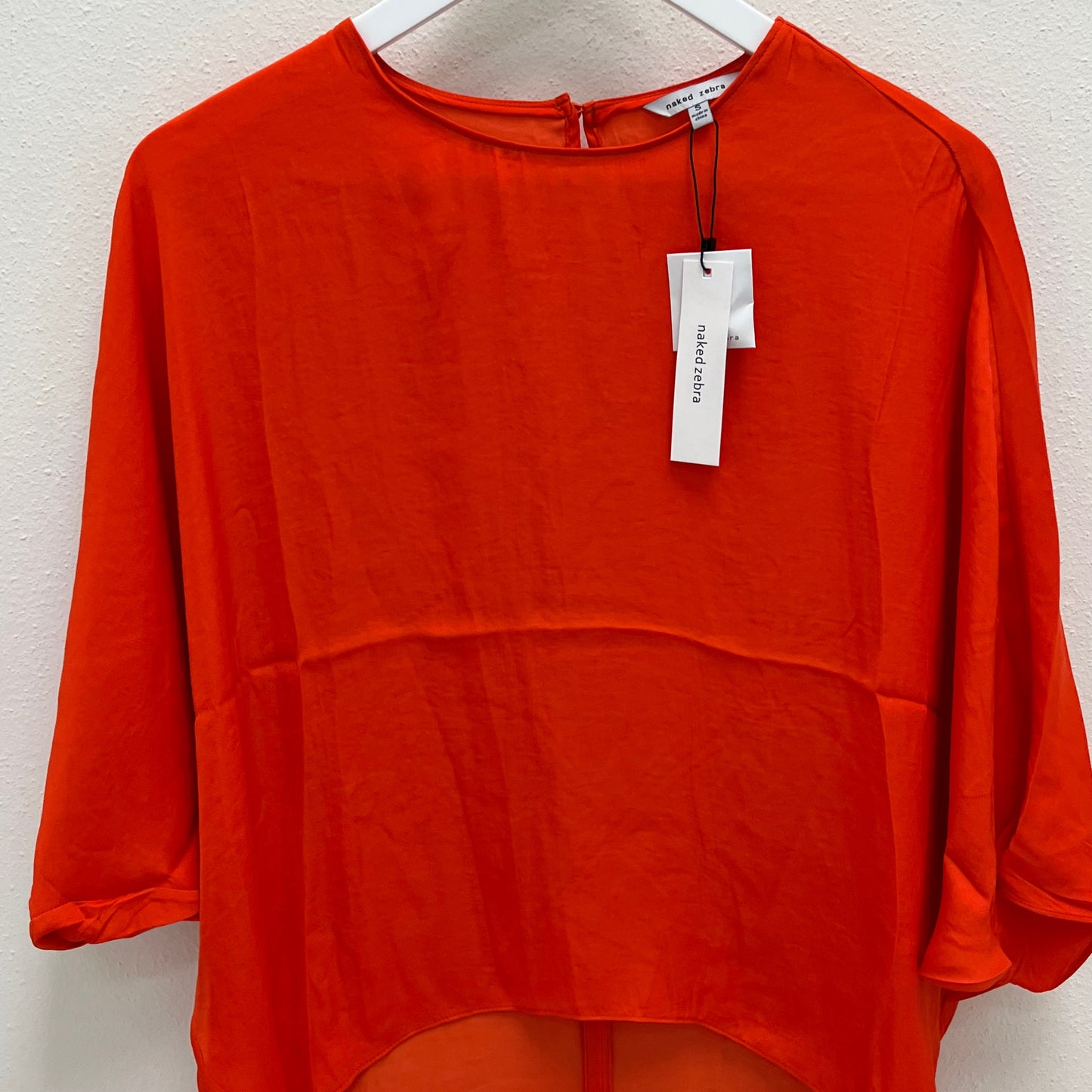 Naked zebra batwing blouse orange