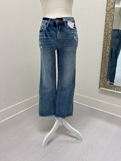 Flared denim
