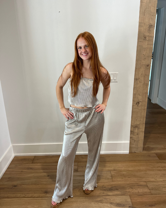 Chrome top and pants set