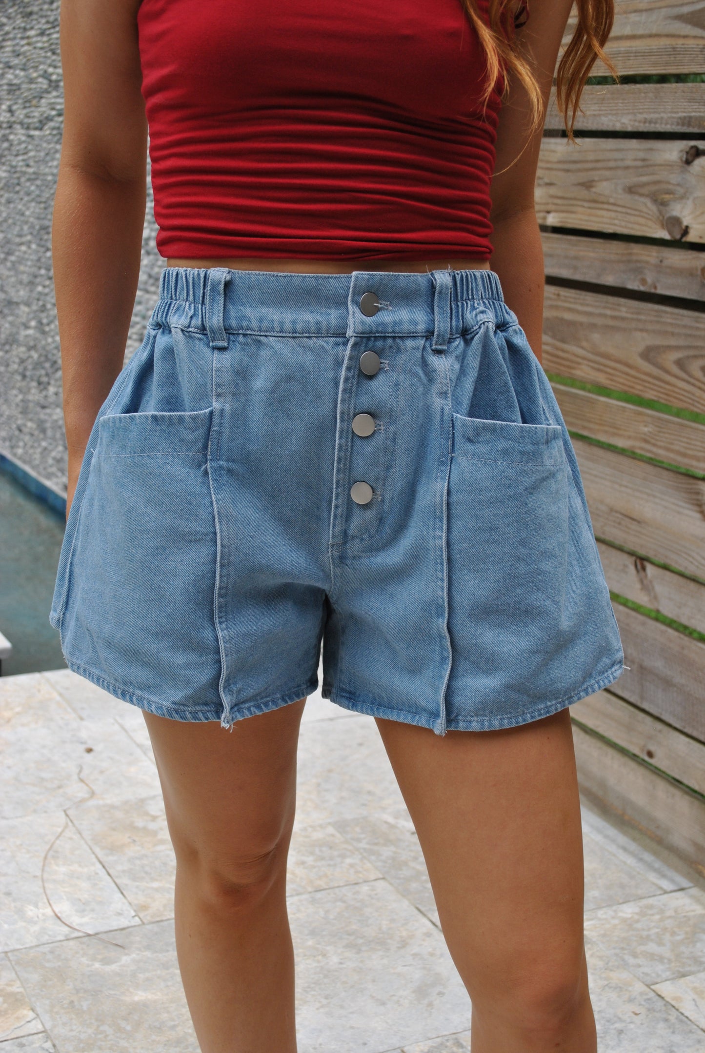 Denim shorts