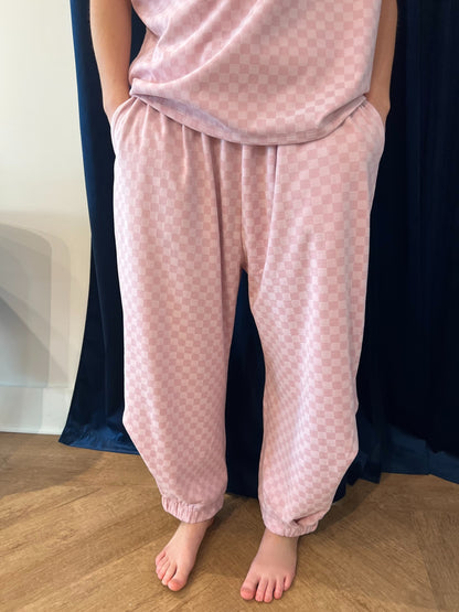 Modern Checkered French Terry Set