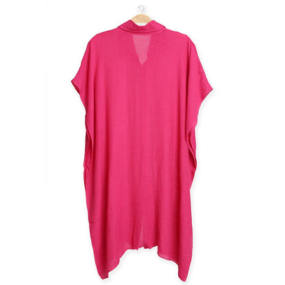 Women's Oversized Long Sleeveless Shirt Cover Up