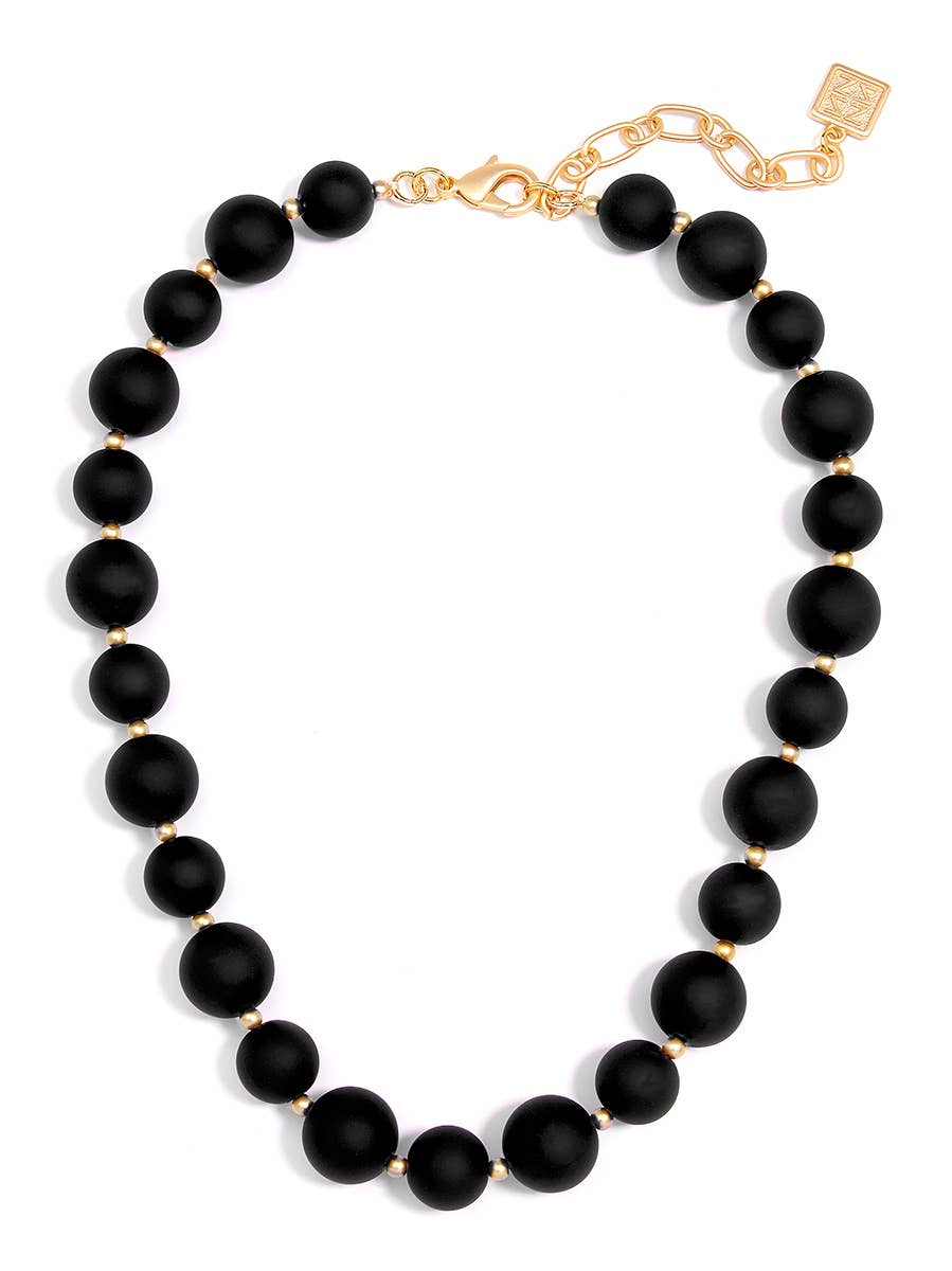 Zenzii Chunky Matte Beaded Collar Necklace Jewelry