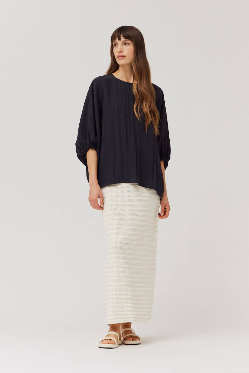 The Erin Loose Fit Crinkle Top