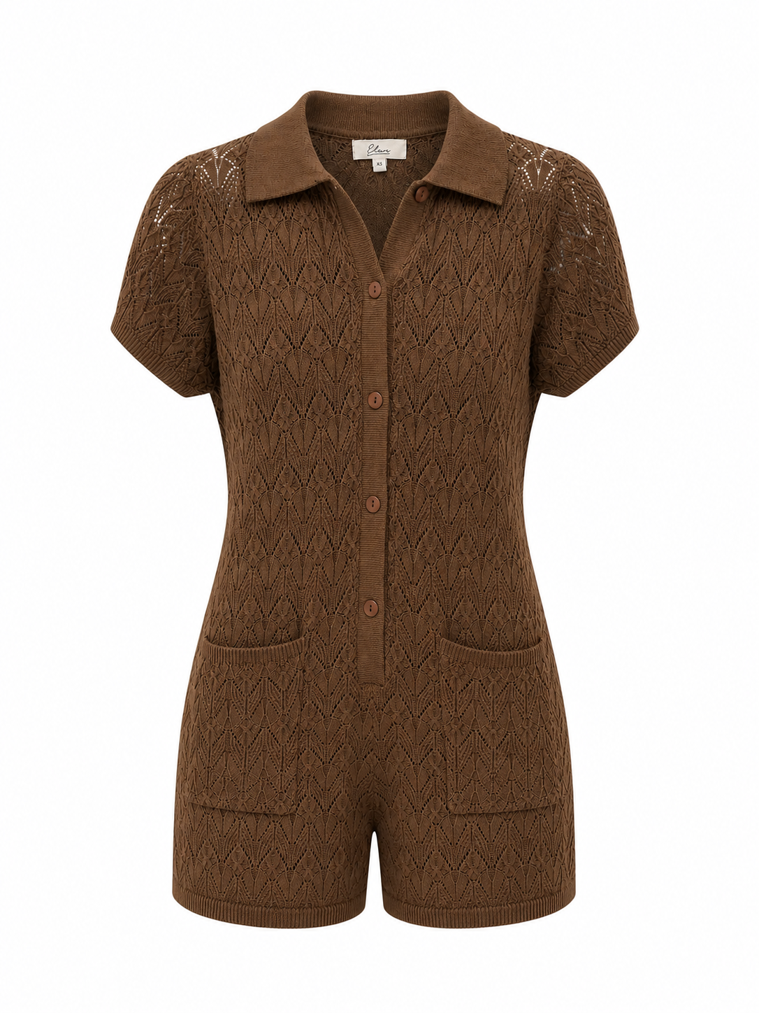 mocha knit romper