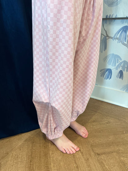 Modern Checkered French Terry Set