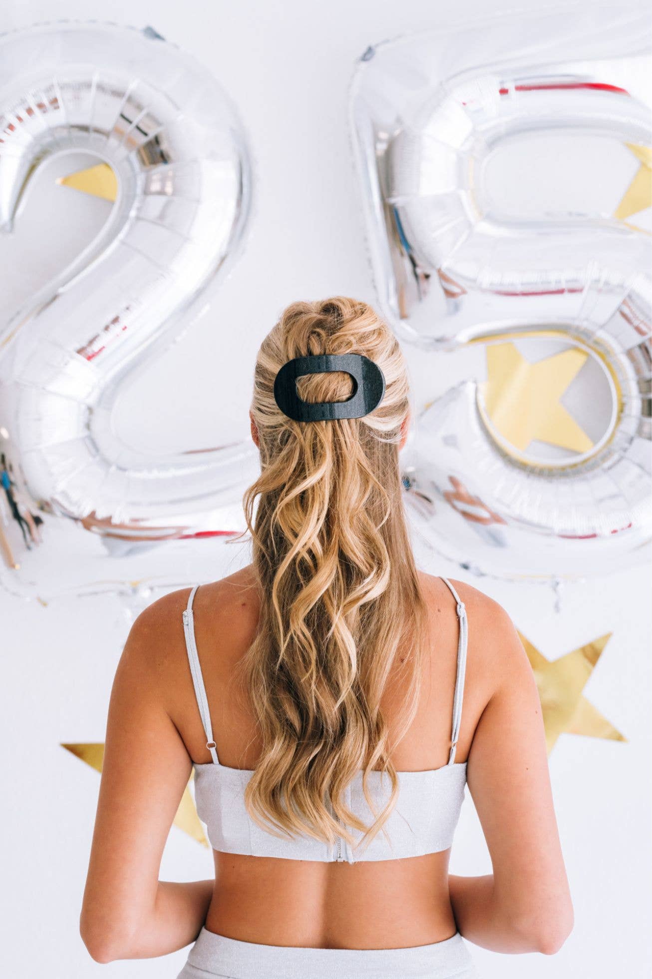 Round Flat Hair Clip | Large | Midnight Rain