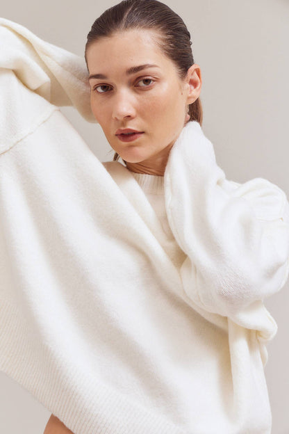 Mock Neck Cocoon Sweater