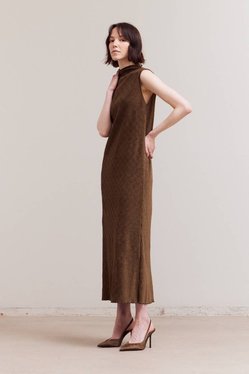 Crinkled Velvet Dress