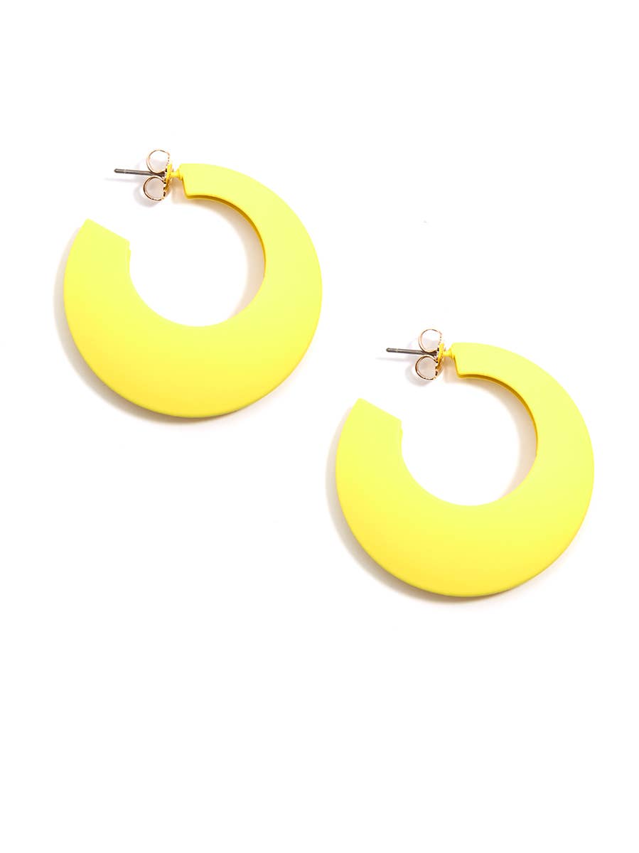 Zenzii Abstract Painted Metal Hoop Earring