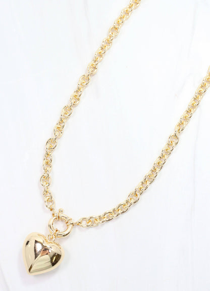 Caroline Hill Nicolas Heart Necklace Gold