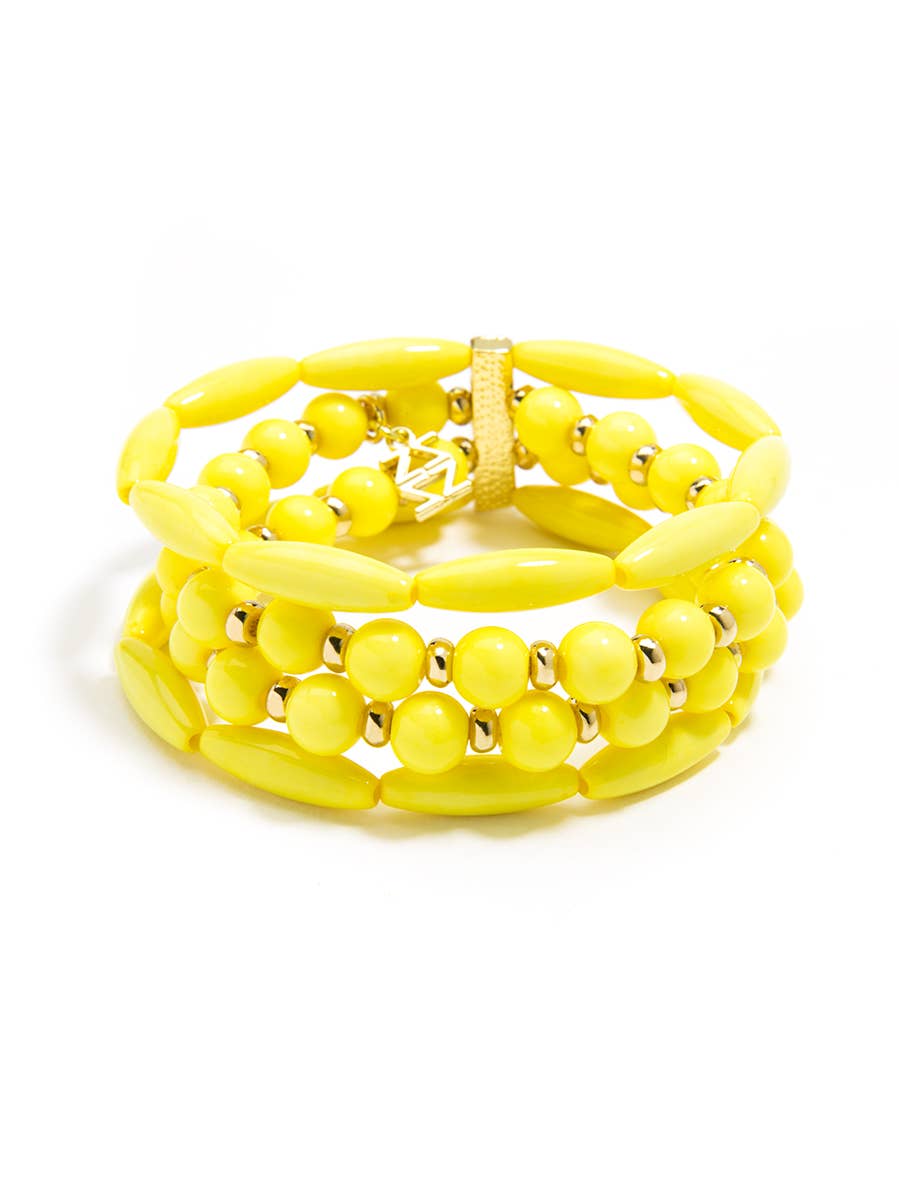 Zenzii Glossy Beaded Pastel Bracelet