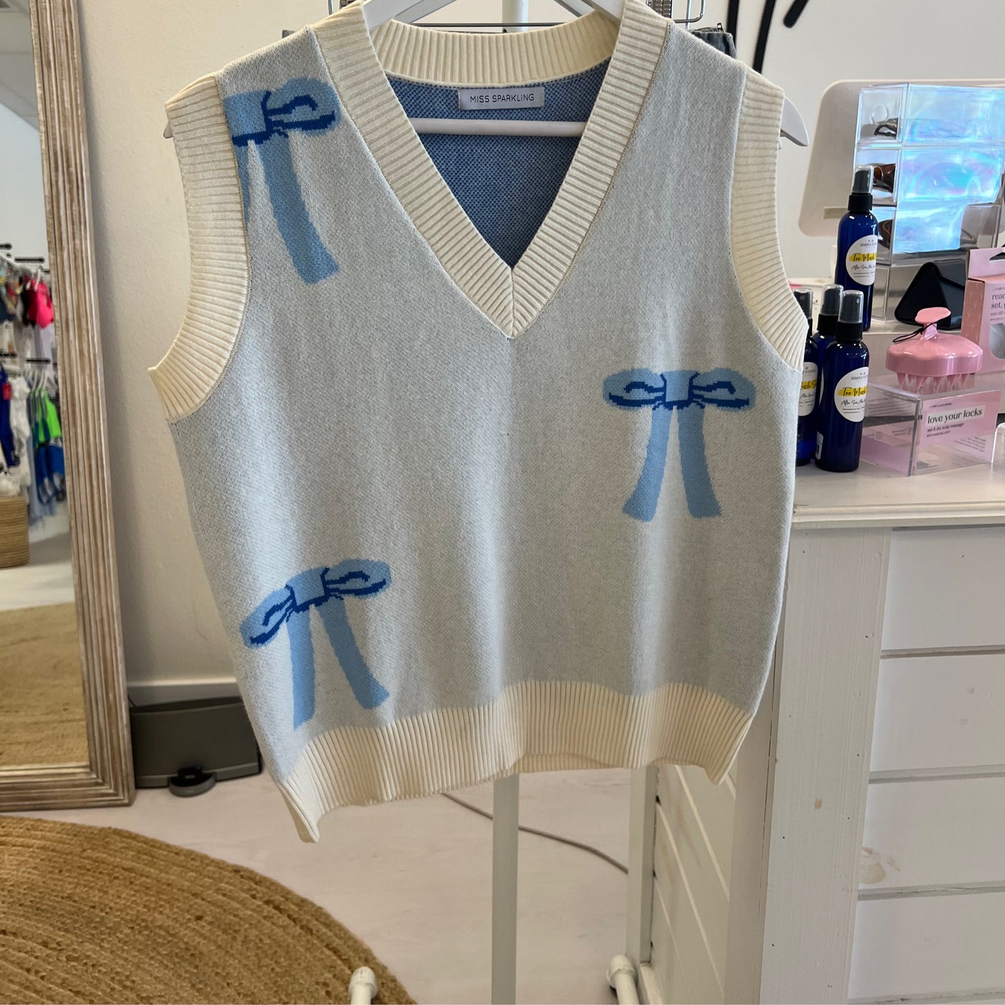 Miss Sparkling bow sweater vest