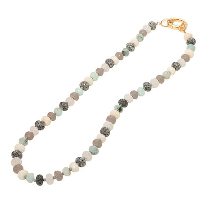 Faceted Pebble Beaded Necklace