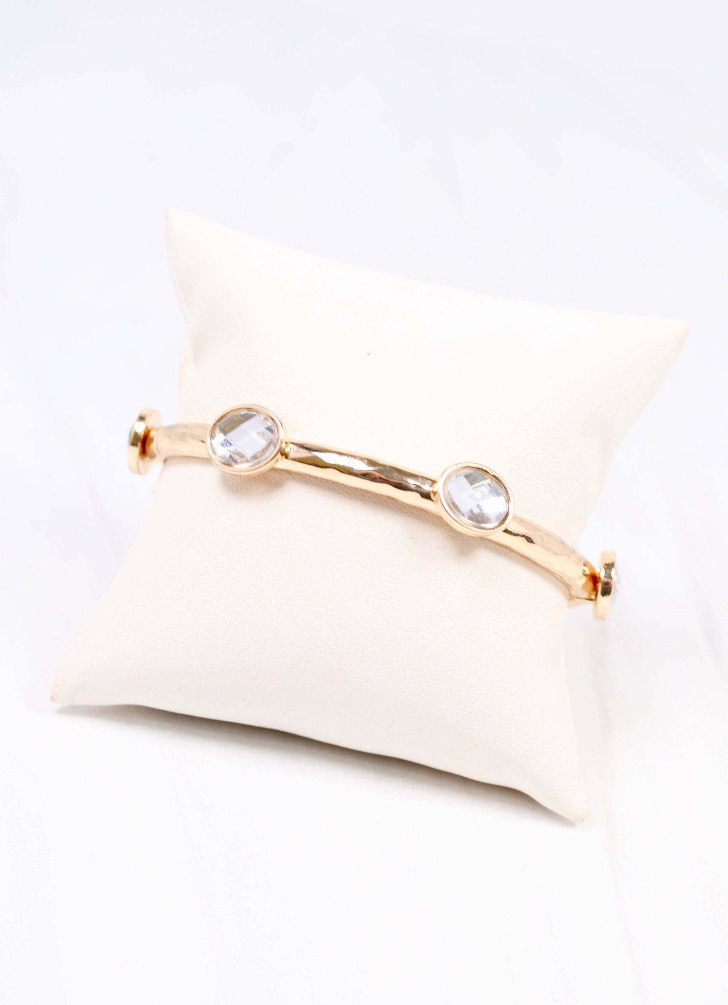 Caroline Hill Khan Stone Stretch Bracelet GOLD