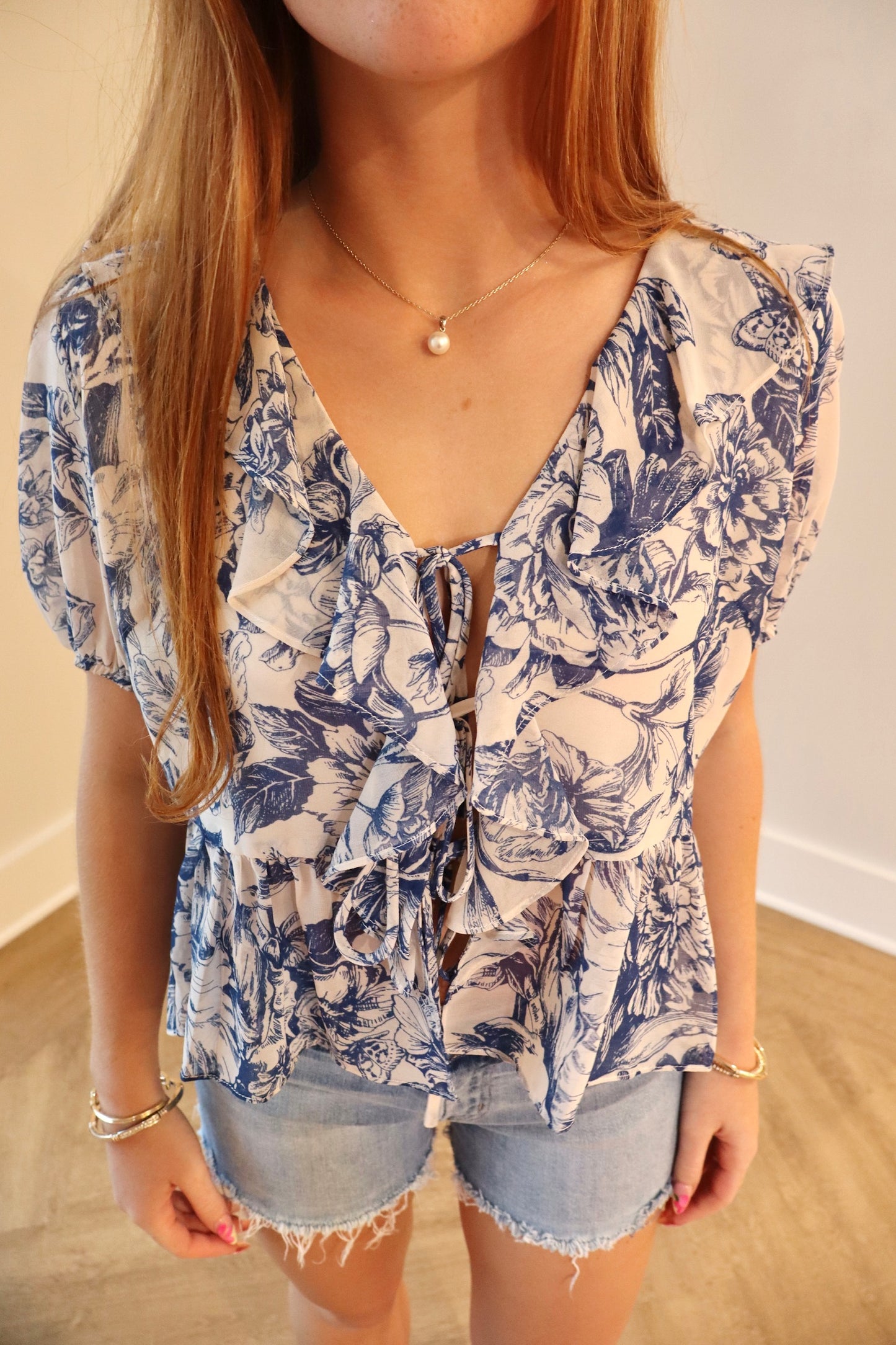 The Bee Ruffle Top