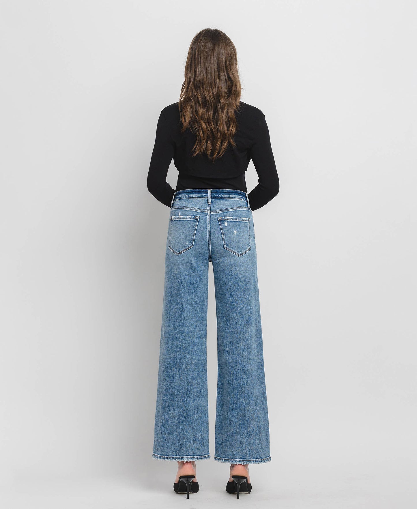 Flying Monkey High Rise Wide Leg Jeans