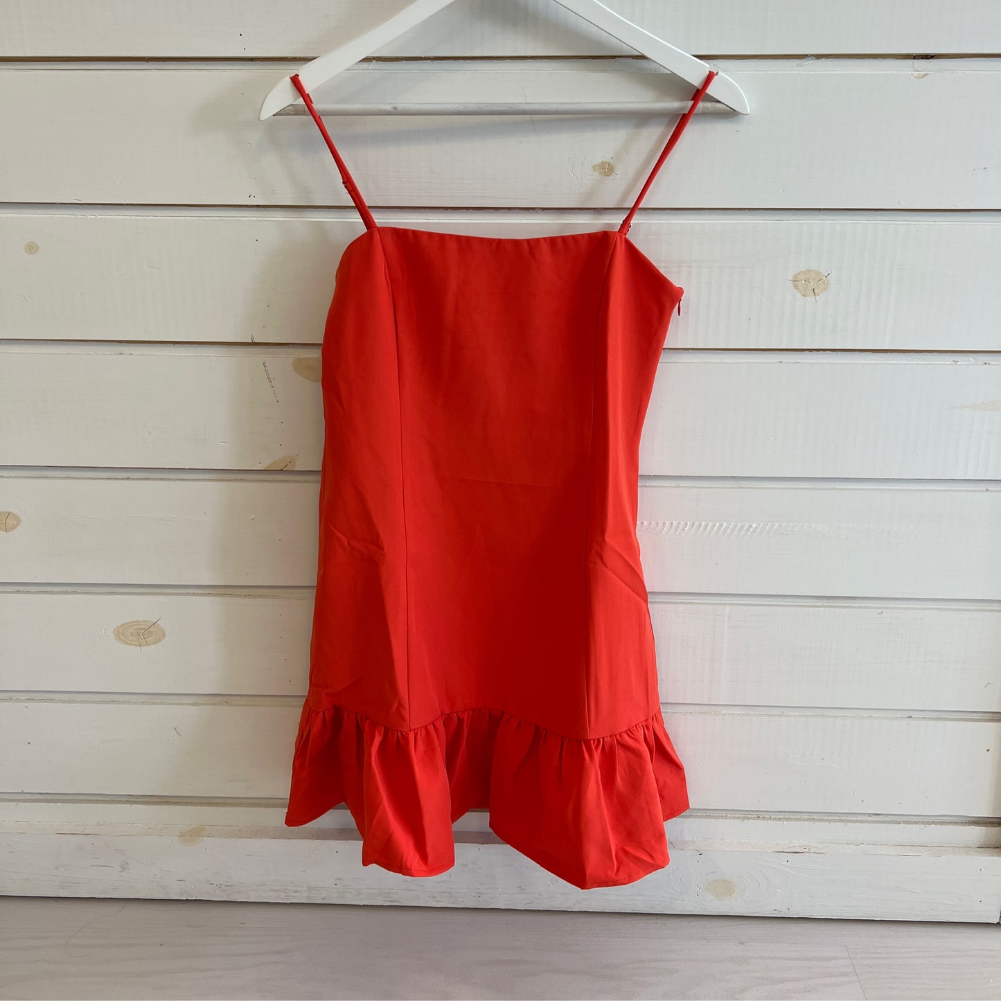 Glam orange spaghetti strap