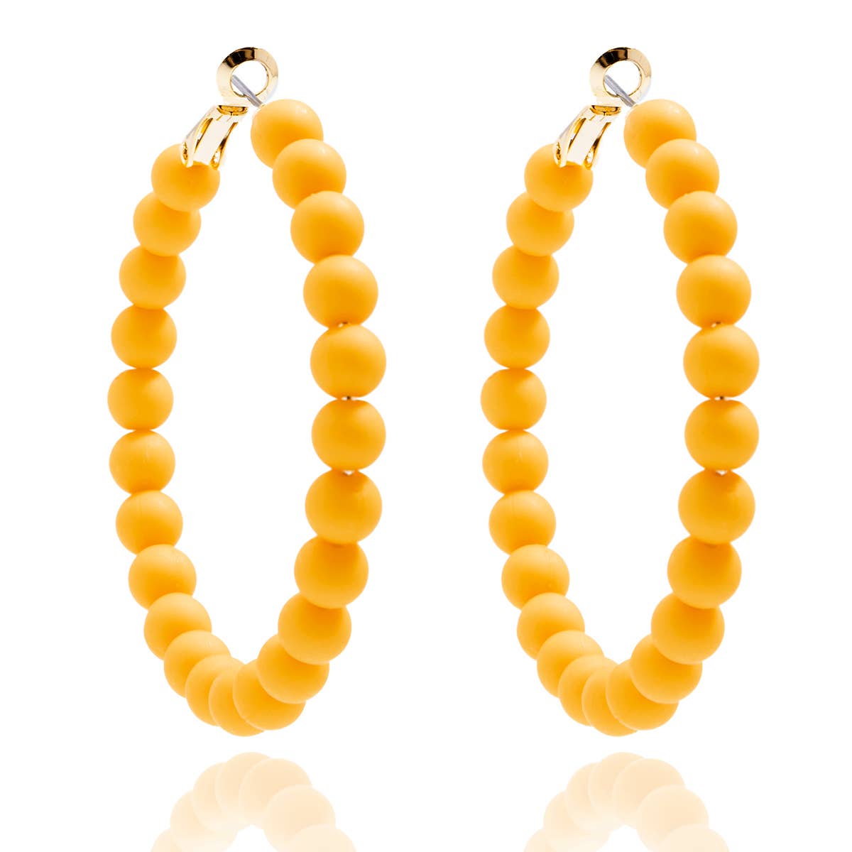 Zenzii Matte Beaded Hoop Earring