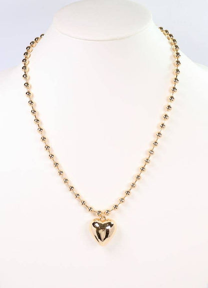 Caroline Hill Betty Ann Heart Necklace Gold